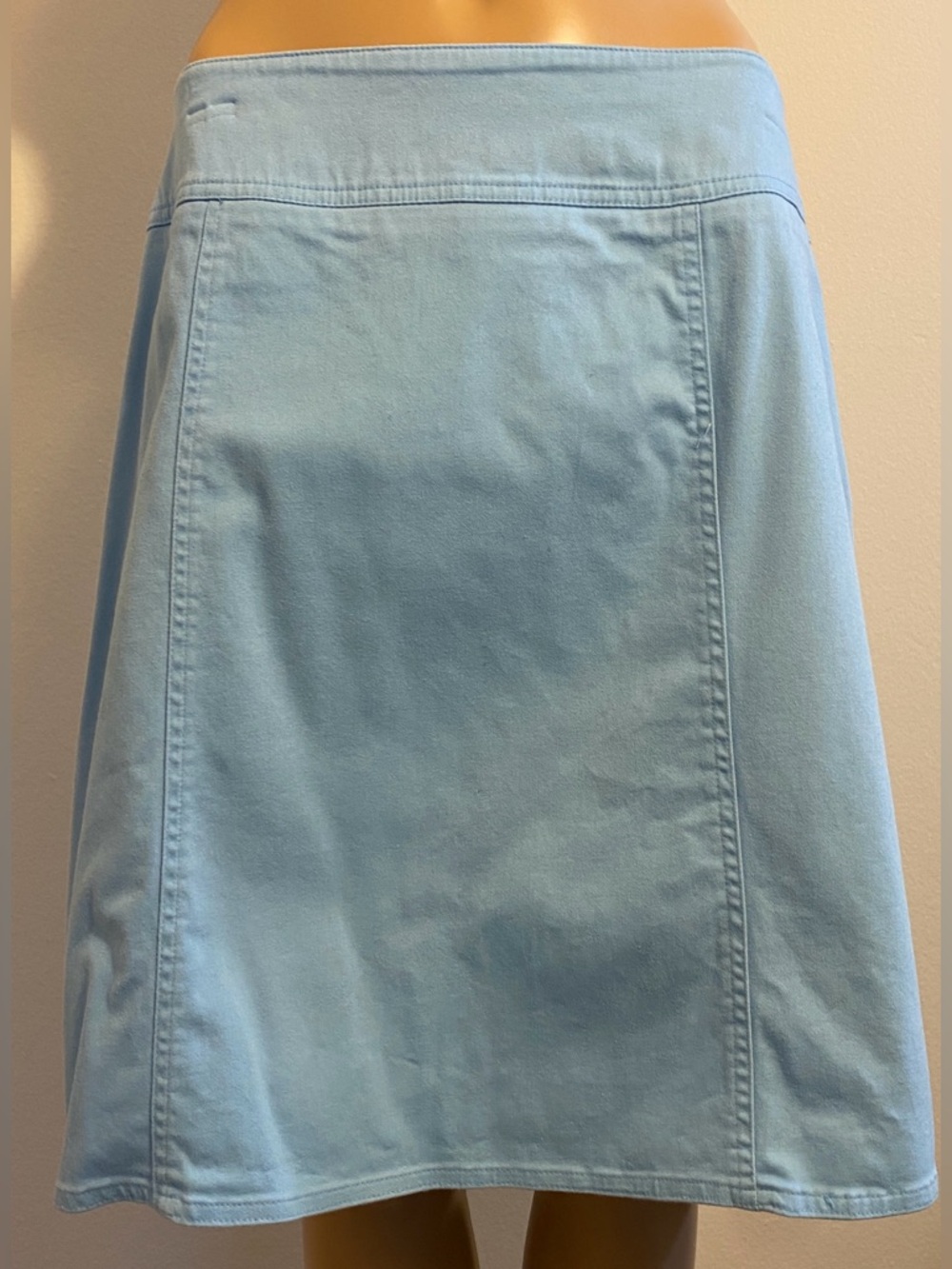 Women Chaus Baby Blue Side Zipper Skirt
